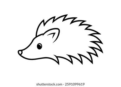 hedgehog head clipart vector illustration