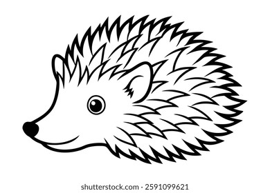 hedgehog head clipart vector illustration