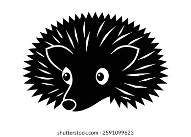 hedgehog head clipart vector illustration