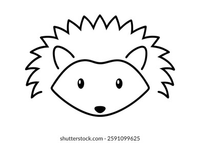 hedgehog head clipart vector illustration