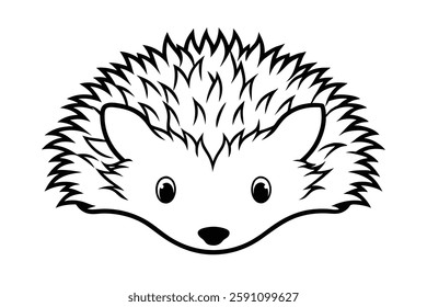 hedgehog head clipart vector illustration