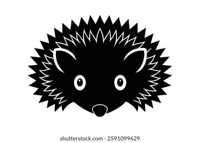 hedgehog head clipart vector illustration