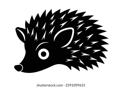 hedgehog head clipart vector illustration