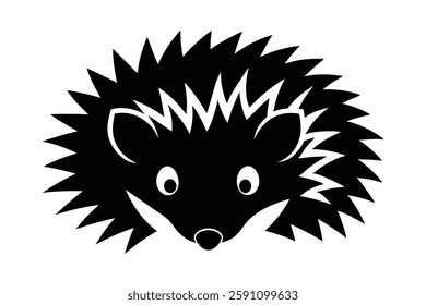 hedgehog head clipart vector illustration