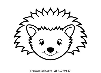 hedgehog head clipart vector illustration