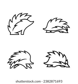 Hedgehog icon design illustration template