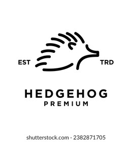 Hedgehog icon design illustration template