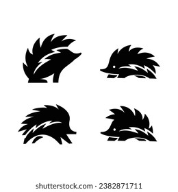 Hedgehog icon design illustration template