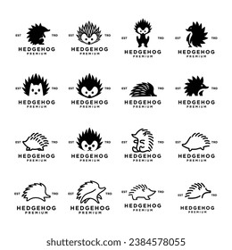 Hedgehog icon design illustration template