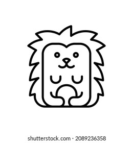 Hedgehog icon. Icon design. Template elements. Flat style