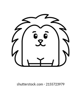 Hedgehog icon. Icon design. Template elements. Flat style
