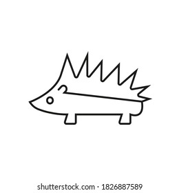 hedgehog icon element of vet icon for mobile concept and web apps. Thin line hedgehog icon can be used for web and mobile. Premium icon on white background