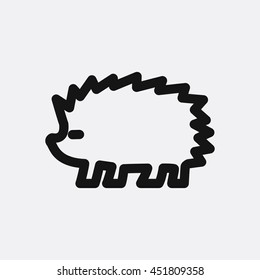 Hedgehog icon illustration isolated vector sign symbol