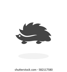 Hedgehog icon isolated on white background. Hedgehog vector logo. Flat design style. Modern vector pictogram for web graphics - stock vector