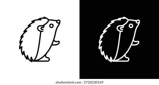 Elemento do logotipo do ícone de ouriço. Ilustração vetorial. EPS10