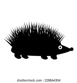 Hedgehog icon on white background. Vector illustration.