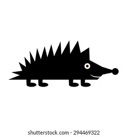 Hedgehog icon on white background. Vector illustration.