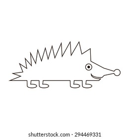 Hedgehog icon on white background. Vector illustration.