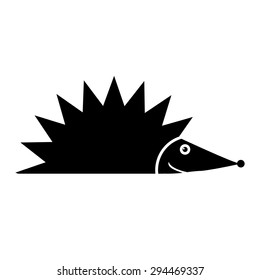 Hedgehog icon on white background. Vector illustration.