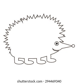 Hedgehog icon on white background. Vector illustration.