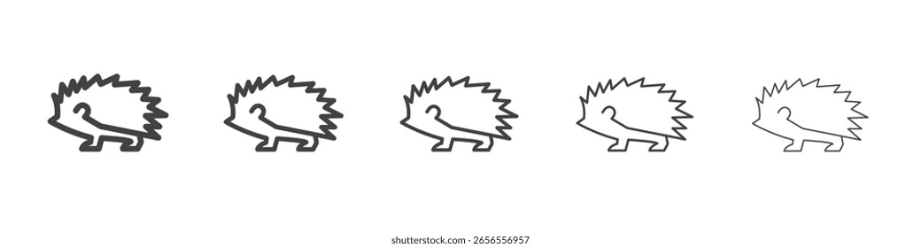 Hedgehog icon outline ilustration vector symbol