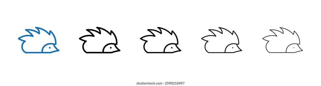 Hedgehog icon Outline vector logo for web ui