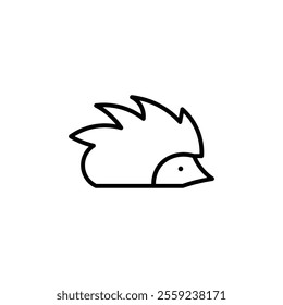 Hedgehog icon Outline vector for web ui