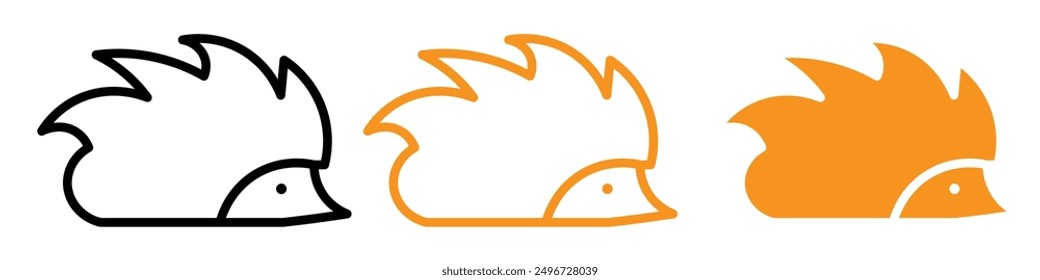 Hedgehog Icon Set Cute Animal Illustrations for Nature and Wildlife Projects