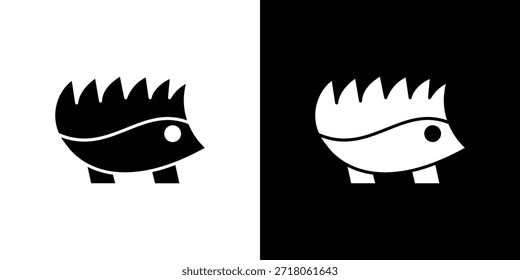 Icono de erizo. Pictograma simple de alta calidad. Estilo sólido moderno