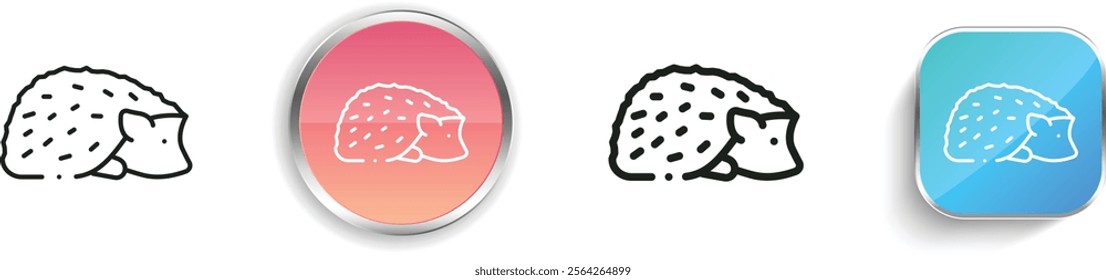 hedgehog icon. Thin Linear, Regular and Button Style Design Isolated On White Background