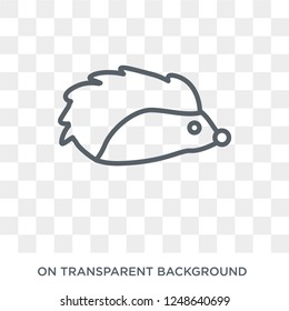 Hedgehog icon. Trendy flat vector Hedgehog icon on transparent background from animals collection. High quality filled Hedgehog symbol use for web and mobile