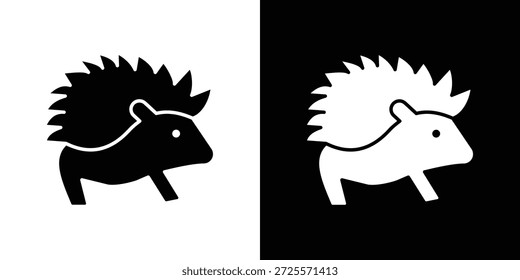 Igel-Symbol in trendigen Strich dünnen linearen Stil.
