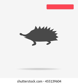 Hedgehog icon.  Vector concept illustration for design.