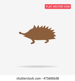 Hedgehog icon.  Vector concept illustration for design.