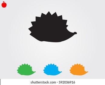 hedgehog, icon, vector illustration eps10