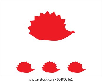 hedgehog, icon, vector illustration eps10