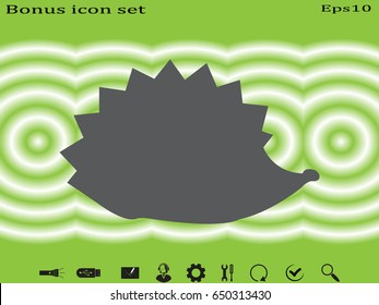 hedgehog, icon, vector illustration eps10