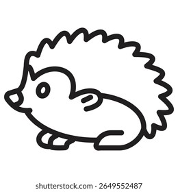 Hedgehog icon vector illustration isolated sign