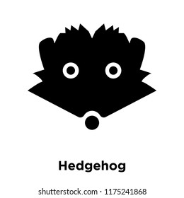 Hedgehog icon vector isolated on white background, logo concept of Hedgehog sign on transparent background, filled black symbol
