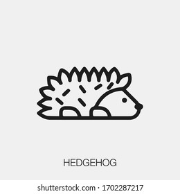 hedgehog icon vector. Linear style sign for mobile concept and web design. hedgehog symbol illustration. Pixel vector graphics - Vector.