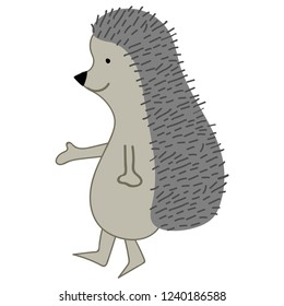 Hedgehog illustration. for children. vector art. isolated.