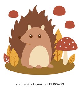 hedgehog illustration vector design eps file