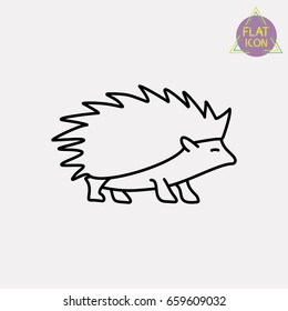 hedgehog line icon