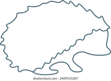 Hedgehog Lined Animal Vector Illustration