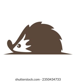 Hedgehog logo icon design illustration