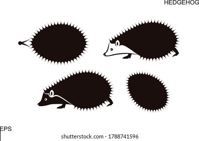 Hedgehog logo. Isolated hedgehog on white background