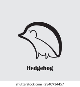 Hedgehog logo with minimalist design