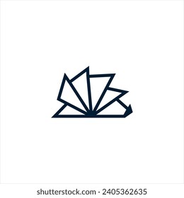 
hedgehog logo with a unique paper shape