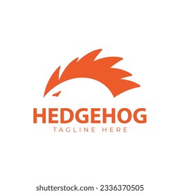 Hedgehog logo vector silhouette icon