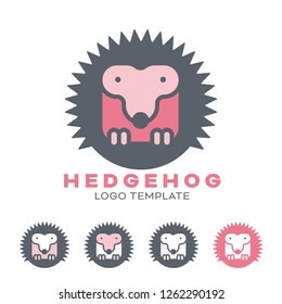 Hedgehog logo vector template. Security, defense and protection symbol. Business design element.